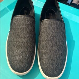 Michael Kors Black Textured Men's Loafers